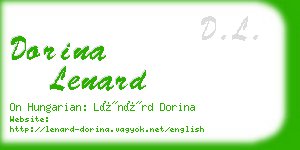 dorina lenard business card